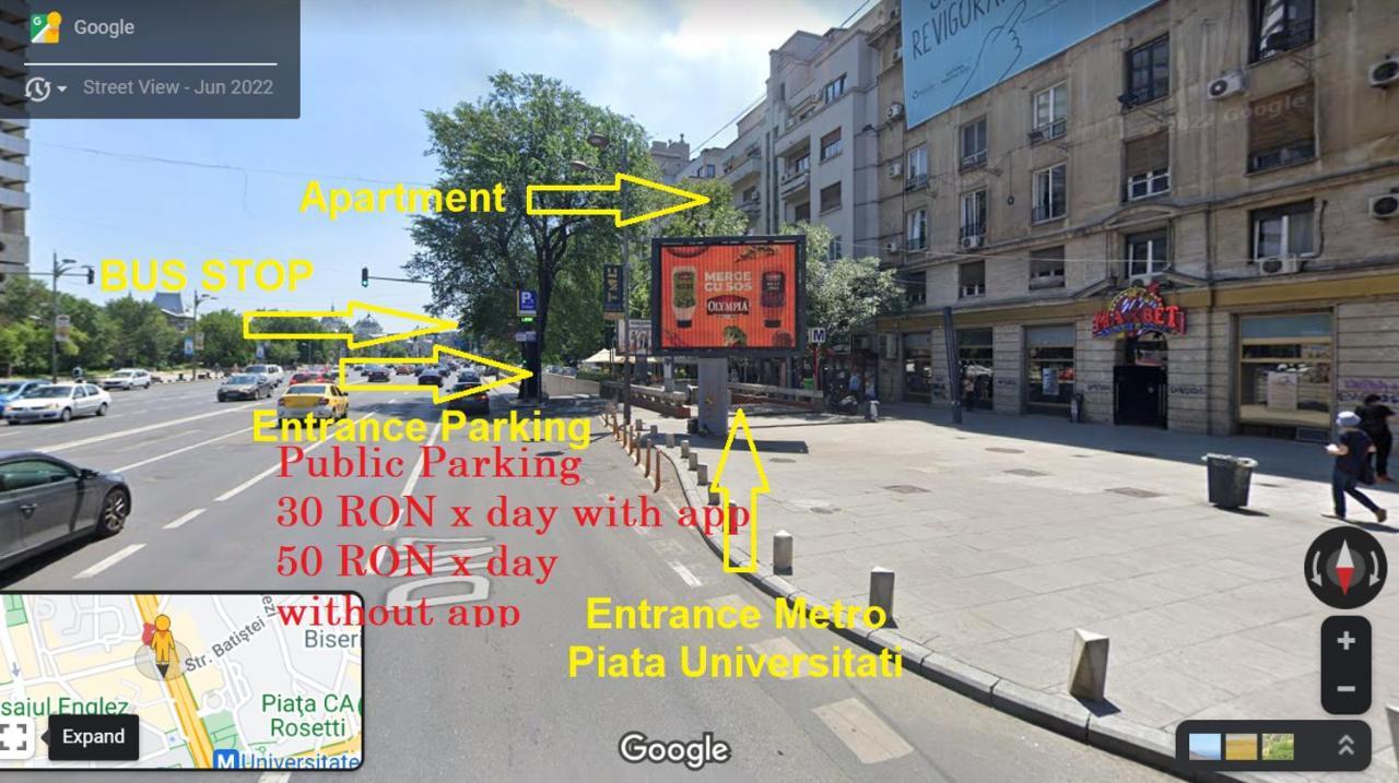 Anastasia Balcescu Apart 4 Self Check In Code From 2Pm Kitchen And Bedroom 布加勒斯特 外观 照片