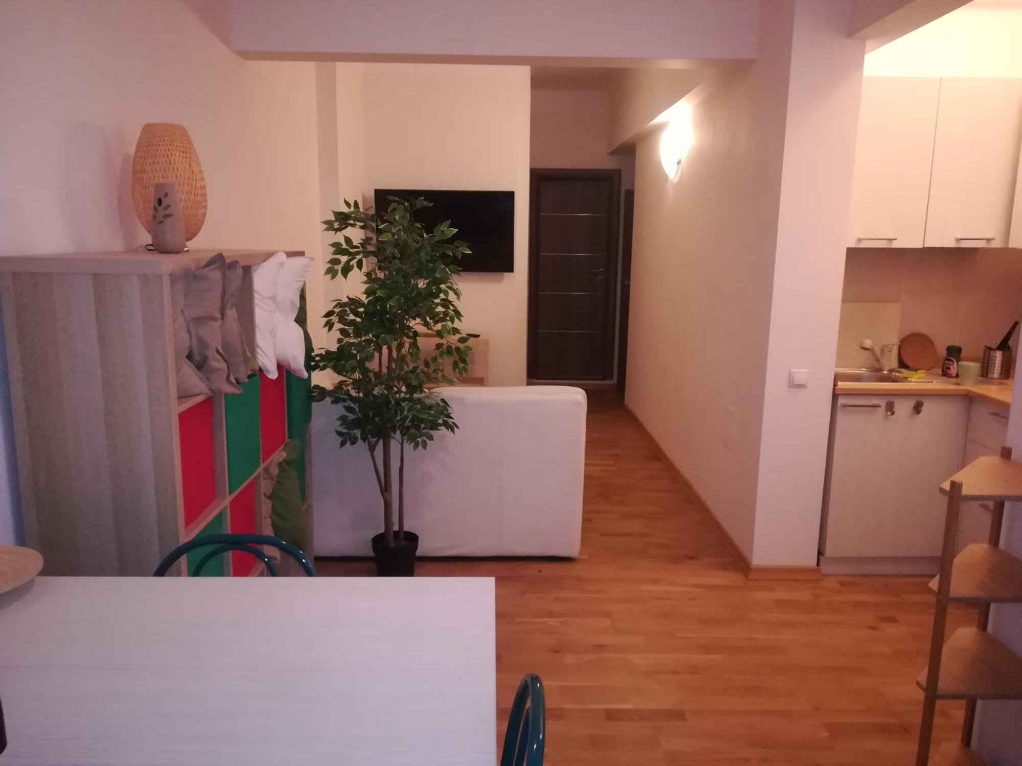 Anastasia Balcescu Apart 4 Self Check In Code From 2Pm Kitchen And Bedroom 布加勒斯特 外观 照片